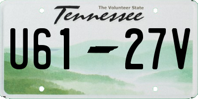 TN license plate U6127V