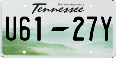 TN license plate U6127Y