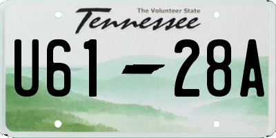 TN license plate U6128A