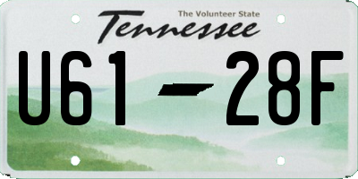 TN license plate U6128F