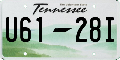 TN license plate U6128I