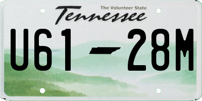 TN license plate U6128M