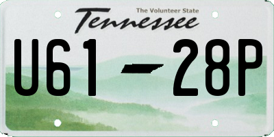 TN license plate U6128P