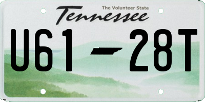 TN license plate U6128T