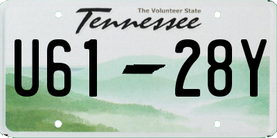TN license plate U6128Y