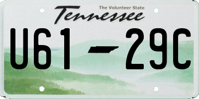 TN license plate U6129C