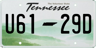 TN license plate U6129D