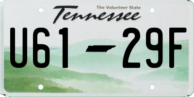 TN license plate U6129F