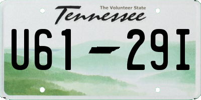 TN license plate U6129I