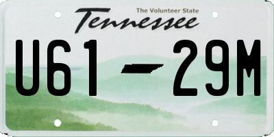 TN license plate U6129M
