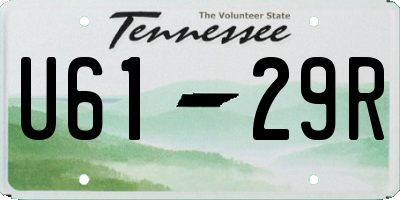 TN license plate U6129R