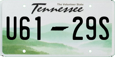 TN license plate U6129S