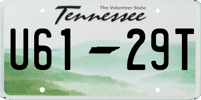 TN license plate U6129T
