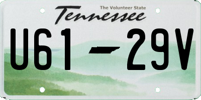 TN license plate U6129V