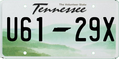TN license plate U6129X