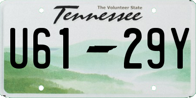 TN license plate U6129Y