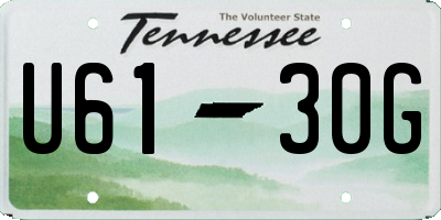 TN license plate U6130G