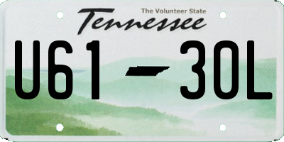 TN license plate U6130L