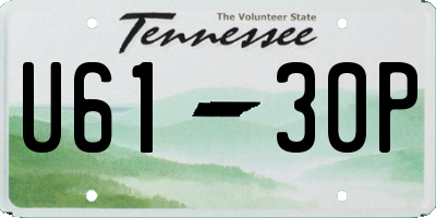 TN license plate U6130P