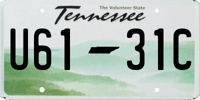 TN license plate U6131C