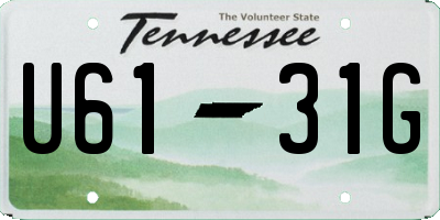 TN license plate U6131G