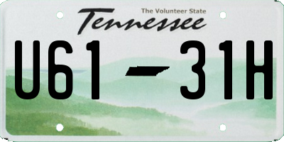 TN license plate U6131H