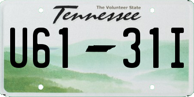 TN license plate U6131I