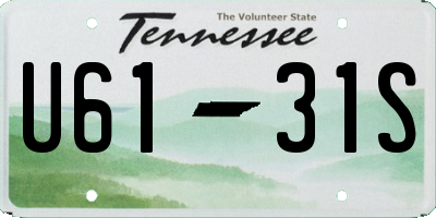 TN license plate U6131S