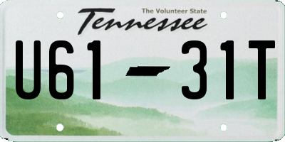 TN license plate U6131T