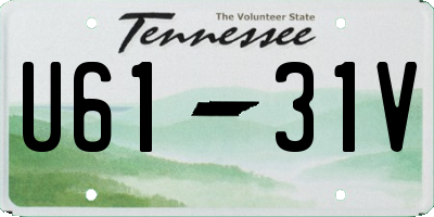 TN license plate U6131V