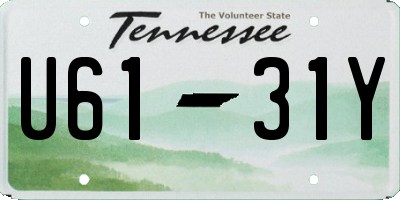 TN license plate U6131Y