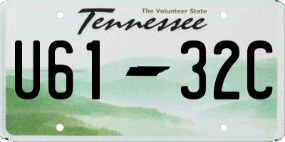 TN license plate U6132C