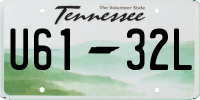 TN license plate U6132L