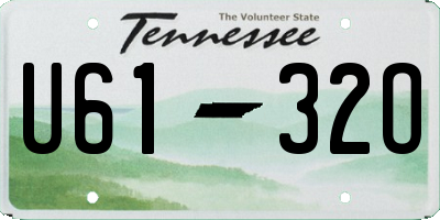 TN license plate U6132O