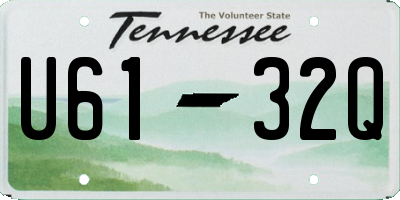 TN license plate U6132Q