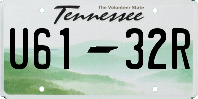 TN license plate U6132R