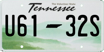 TN license plate U6132S