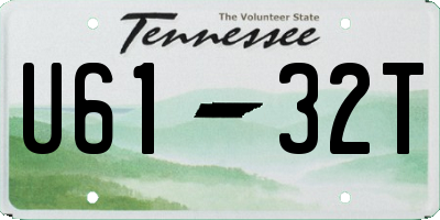 TN license plate U6132T