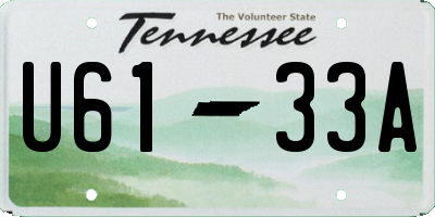 TN license plate U6133A