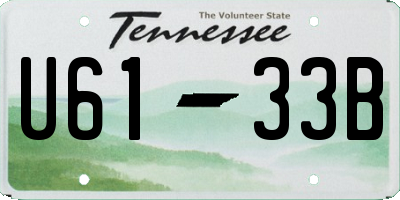 TN license plate U6133B