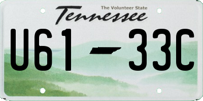 TN license plate U6133C