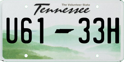 TN license plate U6133H