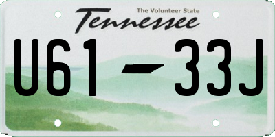 TN license plate U6133J