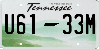 TN license plate U6133M