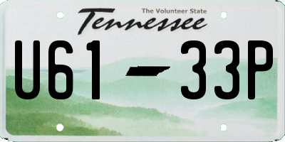 TN license plate U6133P
