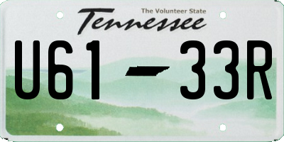 TN license plate U6133R