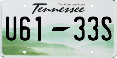 TN license plate U6133S