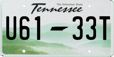 TN license plate U6133T