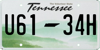 TN license plate U6134H