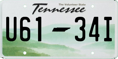 TN license plate U6134I